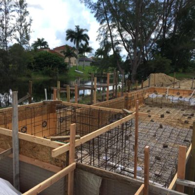 Construction Phase Former Vacation Home Cape Coral Florida Pool First Steps