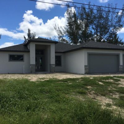 Construction Phase Former Vacation Home Cape Coral Florida Front View