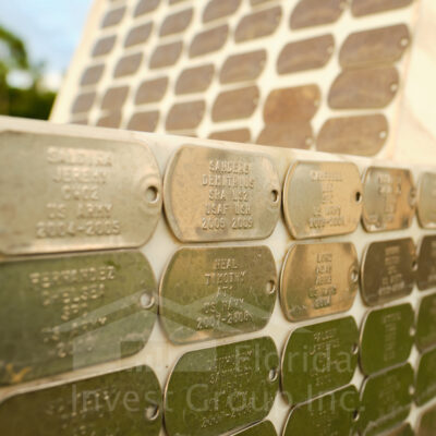 Four Mile Cove Ecological Preserve Veterans Memorial Names Cape Coral Florida